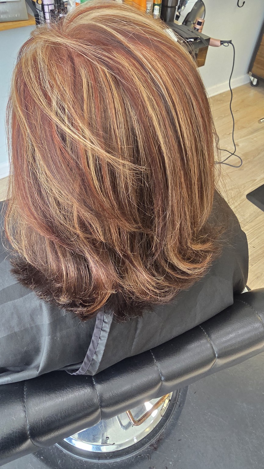Dimensional copper color and layered cut by Tara Carrano